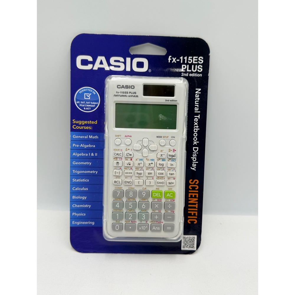 Casio Scientific Calculator Unisex OS White New fx-115ES PLUS 2nd Edition Solar